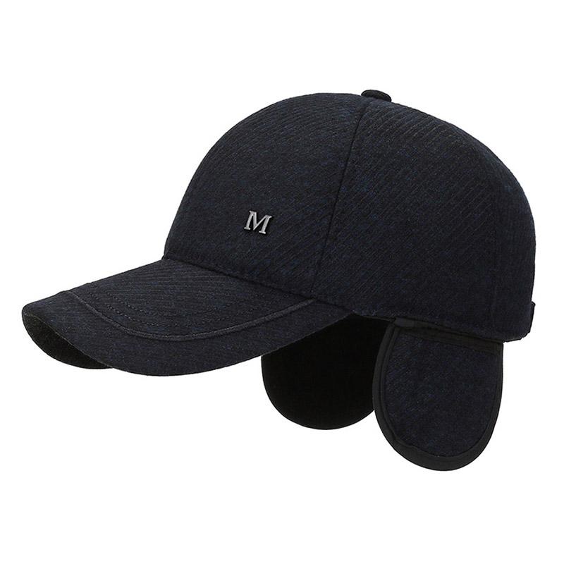 Men'S Winter Baseball Cap Windproof Warm Fleece-Lined Dad Hat Sporty Design for Cold Weather Protection Winter Headwear Sporty