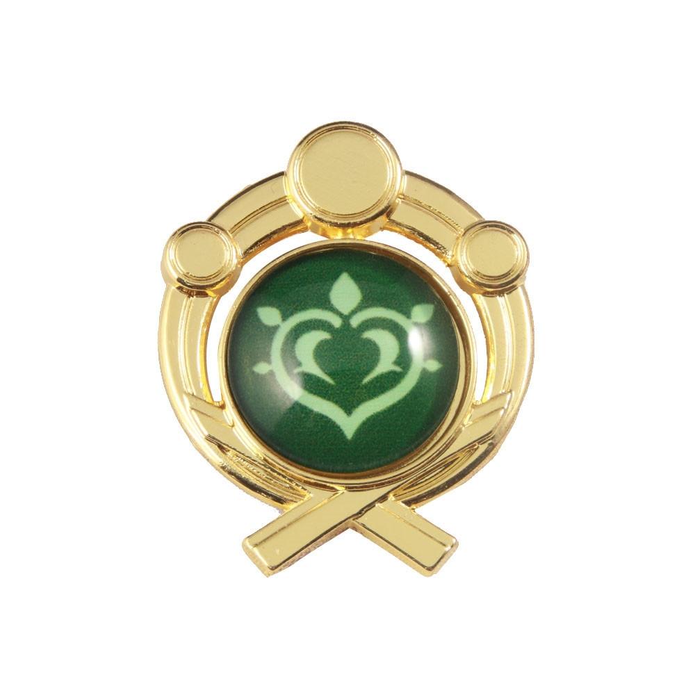 Game Genshin Impact Metal Brooch Pins Primogem Xiao Mask Vision 7 Element God's Eye Weapons Luminous Badge Cosplay Prop Jewelry