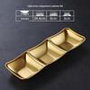 304 Stainless Steel Korean Hot Pot and Barbecue Dipping Dish - Gold, Two or Three Compartments