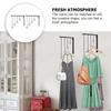 Golden Iron Wall-Mounted Clothing Display Rack with Hooks – Space-Saving Bedroom Organizer for Hats,Jackets,and Underwear,Multi-Purpose Iron Art Shelf