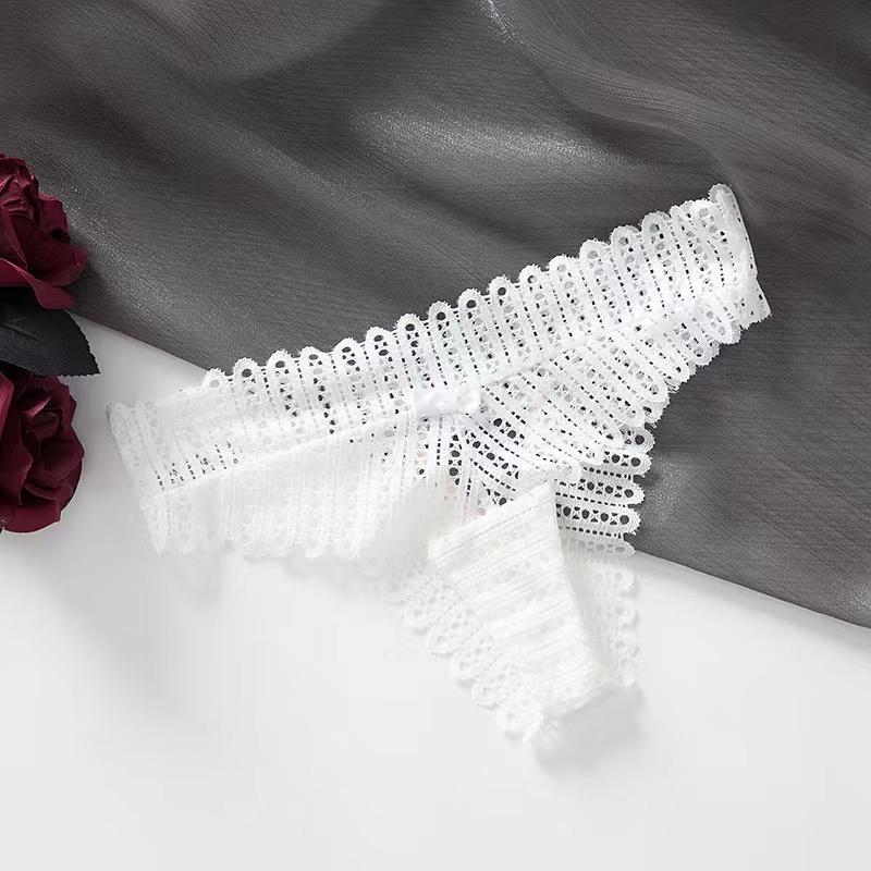 Low Waist Lace Sexy Transparent Women's Underwear Erotic Hollow Out Cotton Crotch Panties Breathable See Through Briefs