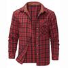 Men's Spring Autumn Plaid Shirts Long-Sleeved Casual Shirt Outdoor Safari Hiking Cargo Cotton Tops