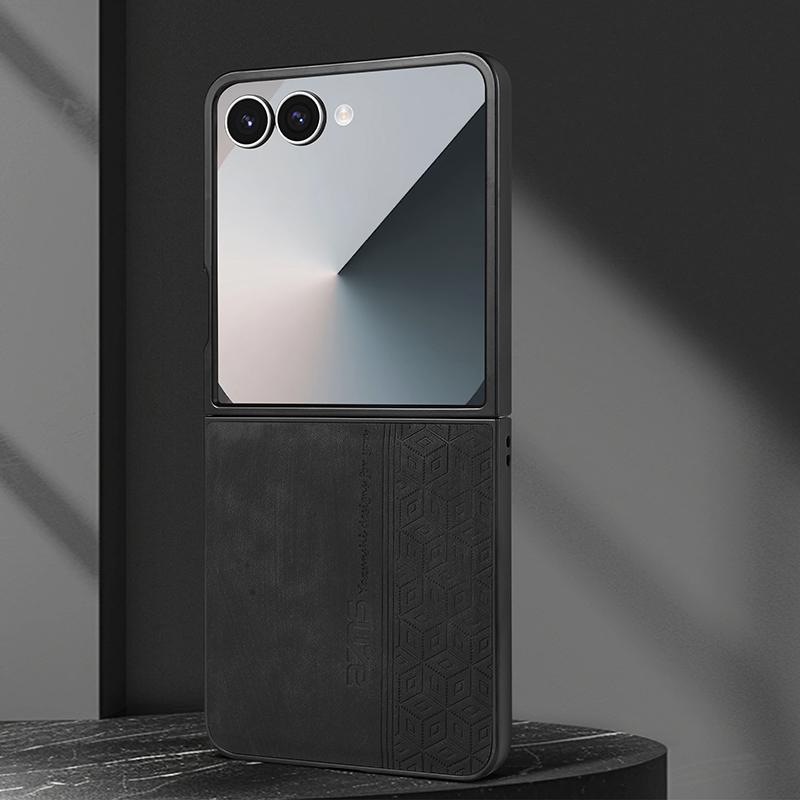 Case For Samsung Galaxy Z Flip 8 Z Flip 7 FE 6 5 4 3 Phone Case Retro Style Business Flip Cover For Samsung W25 W24 Flip Cover 5G