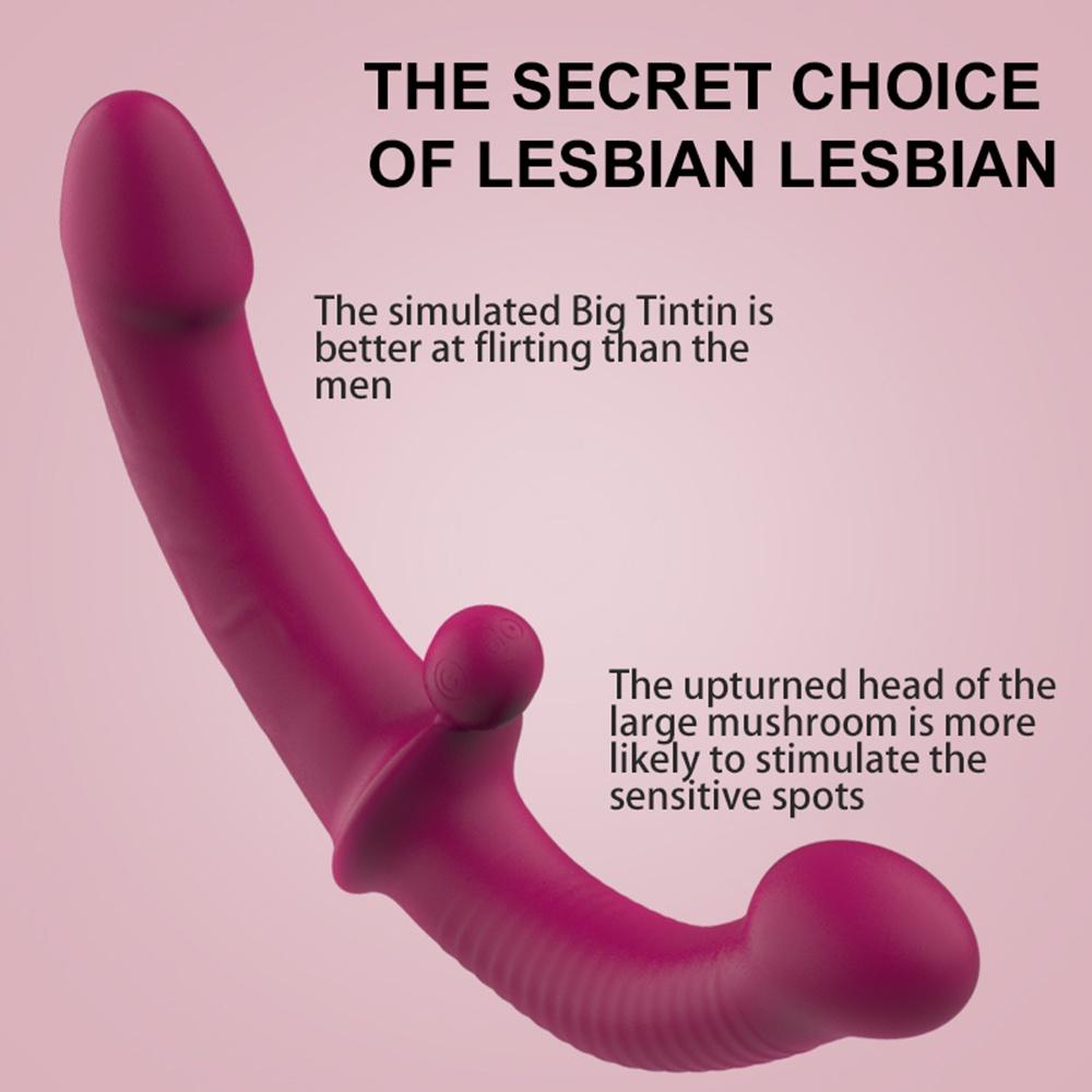 Erotic Sextoys Strapless Strapon Dildo Vibrator Lesbian Strap-on Penis Pegging Double Ended Dildo Adults Sex Toys for Women Vibration