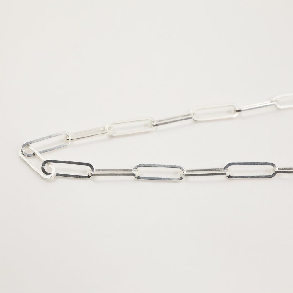 And My Jewelry SILVER925 Paperclip Unisex [Your Box] Necklace, Chain, 45cm,