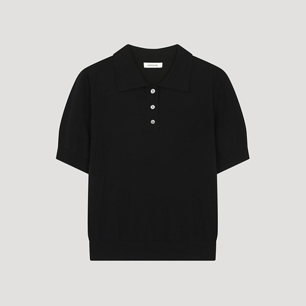 

She S miSS claSSic Collar Short Sleeve Knit SSkpoo22050 Bk blacks/55
