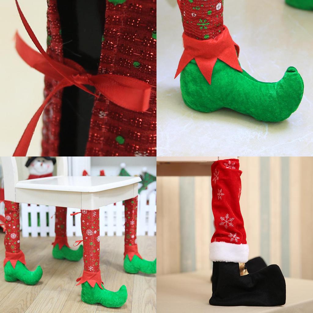 Favor 1 Stück Weihnachts-Stuhlbeinkappen Santa Claus Tischaufkleber Weihnachtsdeko