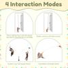 Interactive Cat Feather Toy Indoor Cat Teaser Stick with 2 Wand 11 Feather Toy Suction Cup and 2 Type Of Door Hanging Cat String