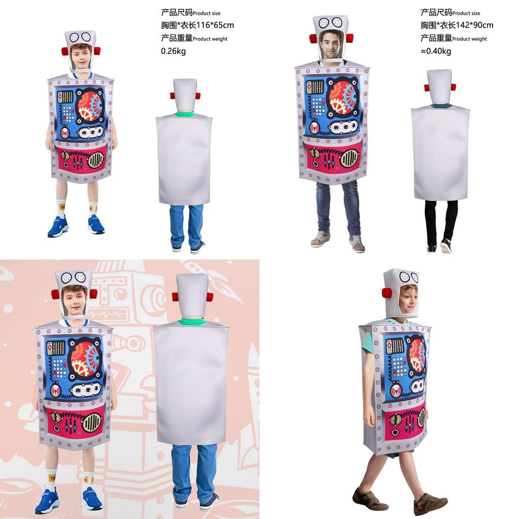 Halloween Robot Attire Creative Cosplay Costume Polyester Unisex For Adults Teens Stage
