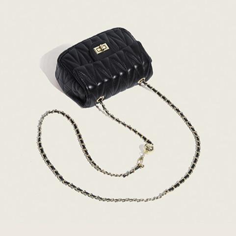 IELGY All-Match Messenger Bag Fashion Rhombus Chain Pink Shoulder Small Square Bag