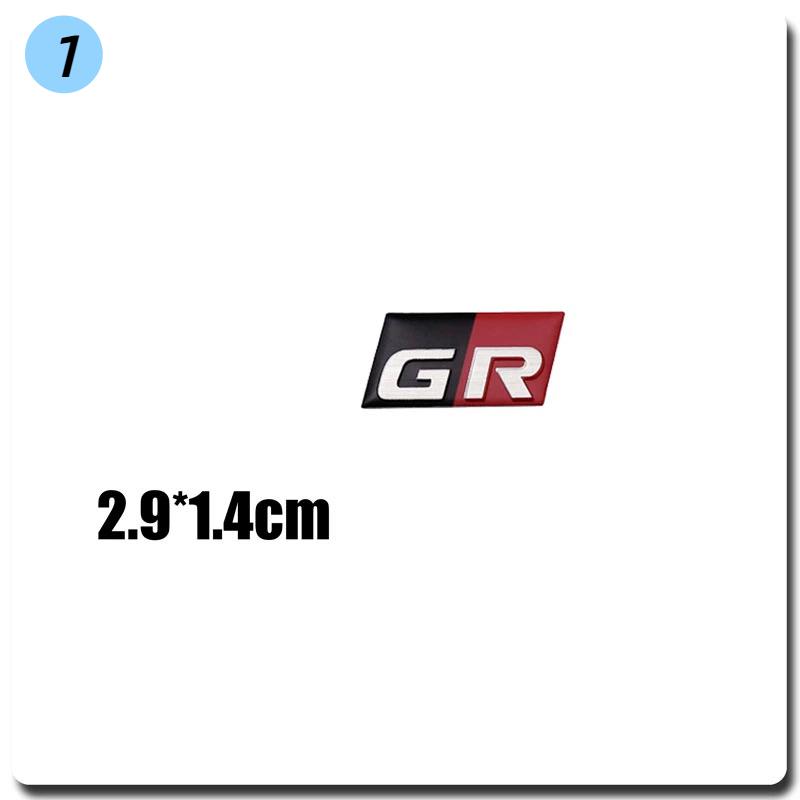 3D Aluminum GR GAZOO RACING Emblem, Auto Steering Wheel Side Body Trunk Fender Sticker for Yaris Prado Rav4 Prius