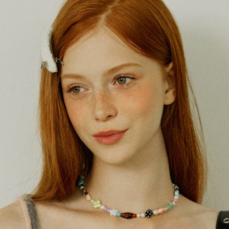 VVV Custard Mix Pearl Bead Necklace