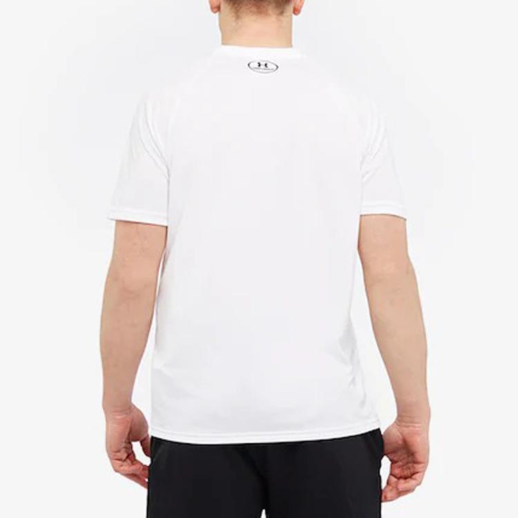 Under Armour Quick-Dry Training Tech Crew Neck Short Sleeve T-Shirt Men Tops White 1228539-100