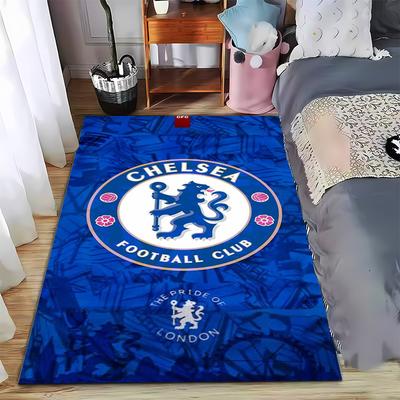Tappeto Logo Chelsea Football Club, Motivo Leone Blu per Decorazione da Fan Adatto per l'uso come antiscivolo per soggiorno camera da letto divani