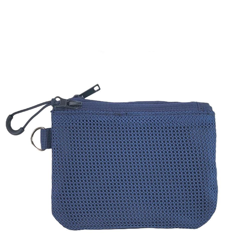 

Candy Color Mini Coin Purse Large Capacity Visible Makeup Pouch Mesh Storage Bag Headphone Bag Navy Blue