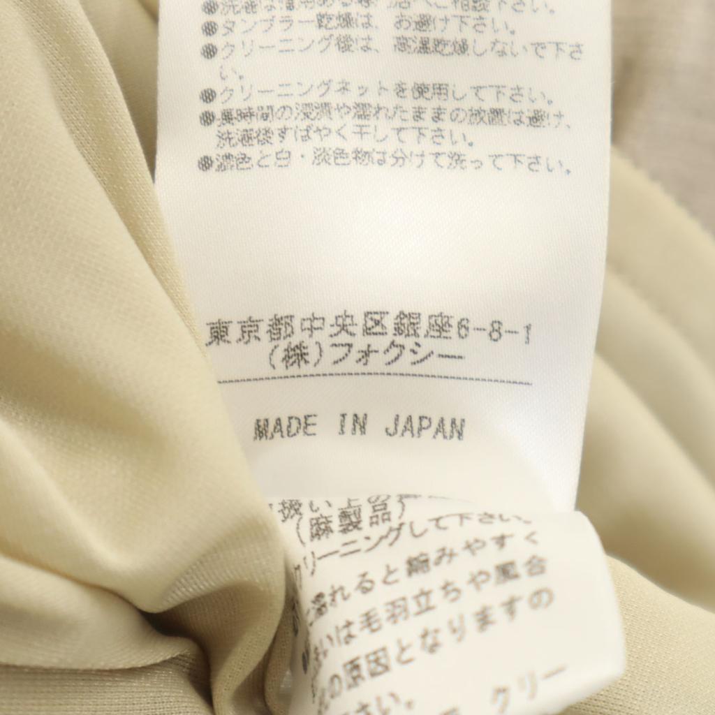 FOXEY Made in Japan Linen Blend No sleeve Knit switching Gathered one piece Women Used
