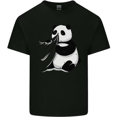 A Funny Panda Bear Unisexs Light Cotton TShirt