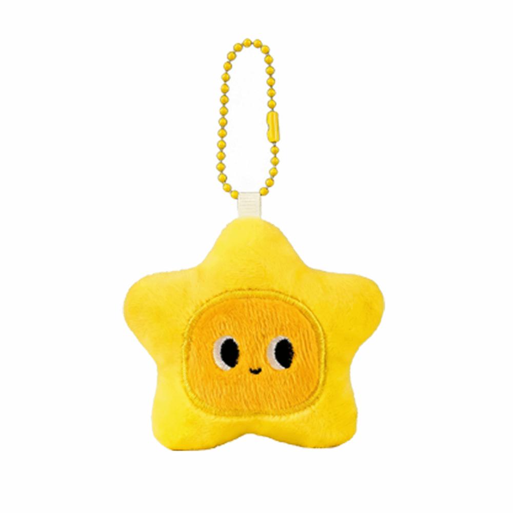 Good Luck Plush Star Keychain Cute Wishing Star Pendant Best Wishes Pentagram Lanyard Friendship