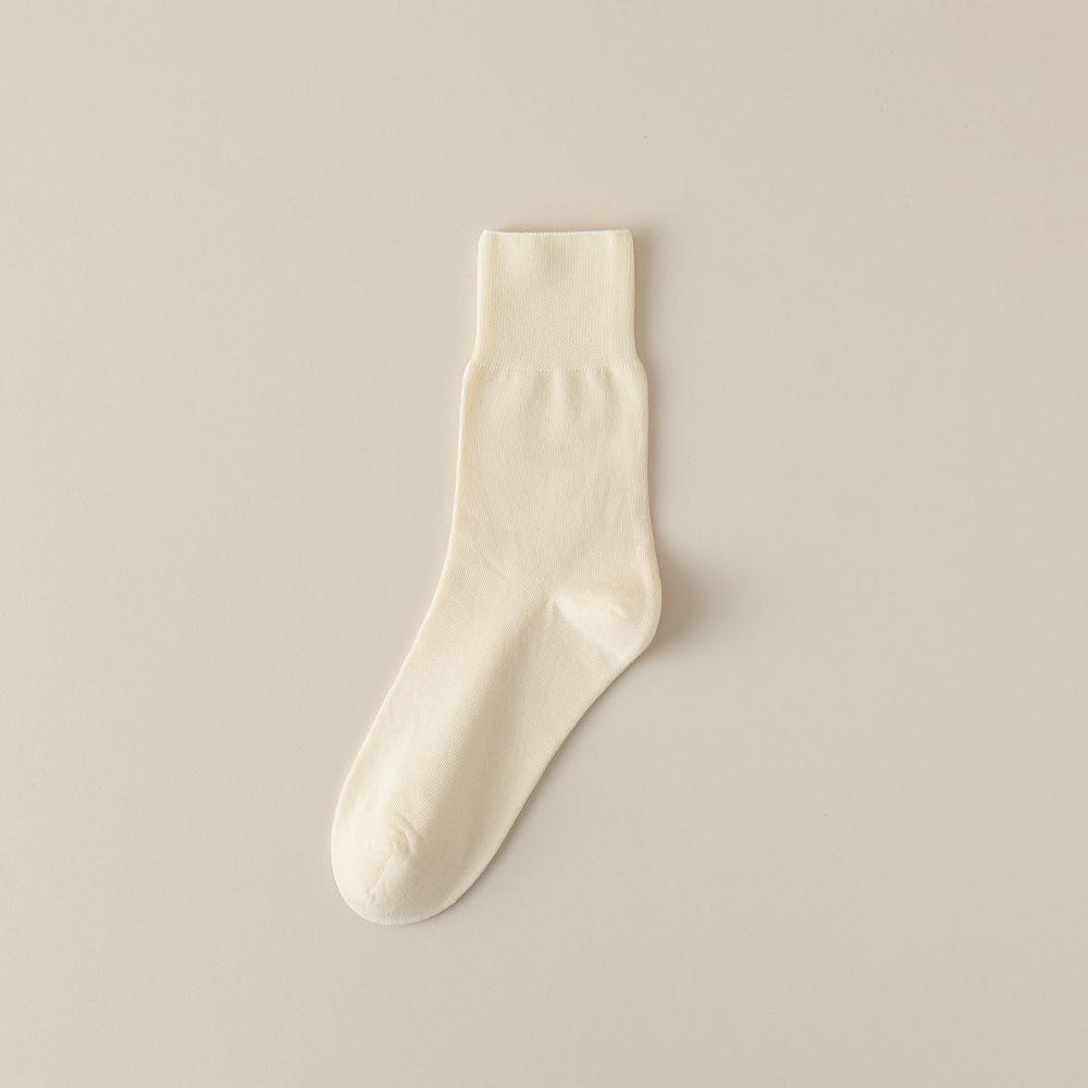 

Women s Cotton Mid-Calf Maternity Socks - Boneless, Anti-pilling, Loose Cuff, Solid Colors for Spring/Summer. One Size бежевый
