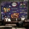 Arazzo da Parete Demon Slayer Appeso Estetico alla Parete Coperta in Tessuto Stampato Arazzi Decorativi per Camera da Letto Soggiorno Decorazione per la Casa