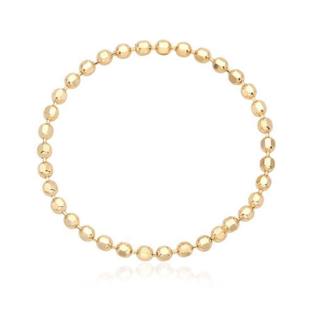 [Bnbgold] 14K Simple Cutting Octagonal Ball Ten-Point Chain Ring 1mm Irr37421