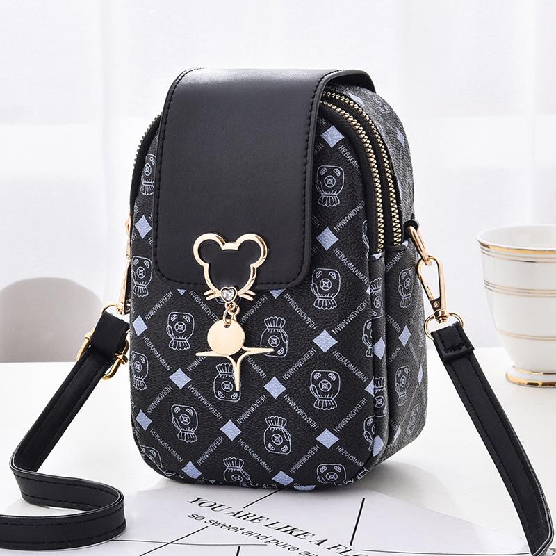 New Mi Qi Oblique Mobile Phone Bag Women'S Bag Mini Bag Fashion Print Shoulder Bag Purse Purse Small Bag
