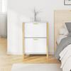 VidaXL Shoe Cabinet White 57.5x33x80 Cm Engineered Wood 345684