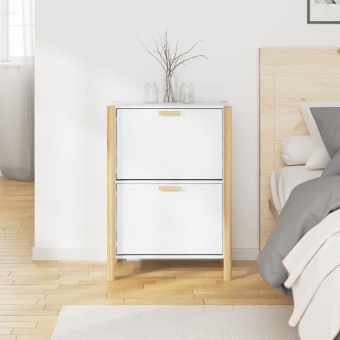 VidaXL Shoe Cabinet White 57.5x33x80 Cm Engineered Wood 345684