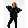 Dámské mikiny Černá s kapucí Pulovr Velký potisk písmen Volný střih Nové Pohodlné Ležérní Streetwear Minimalistický styl Denní nošení