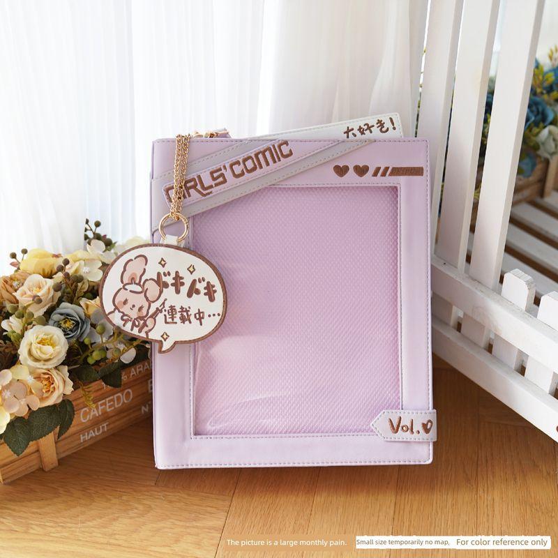 

Morning Glory Original Young Adult Monthly Magazine Pain Small Size Crossbody Cute Cartoon Style College Book Cartoon Backpack Purple (2nd Edition)