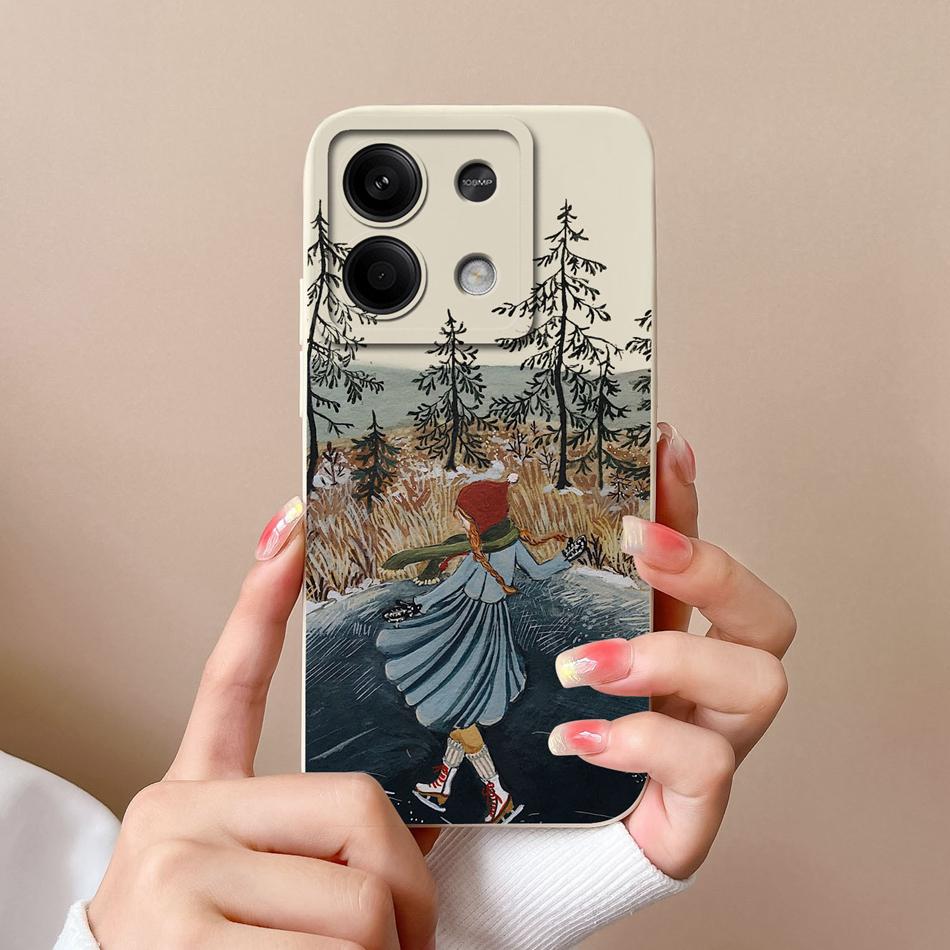 For Xiaomi Redmi Note 13 Pro Phone Case Bear Liquid Silicone Full Protection Anti Drop Cover For Redmi Note13 13Pro 4G 5G Capa