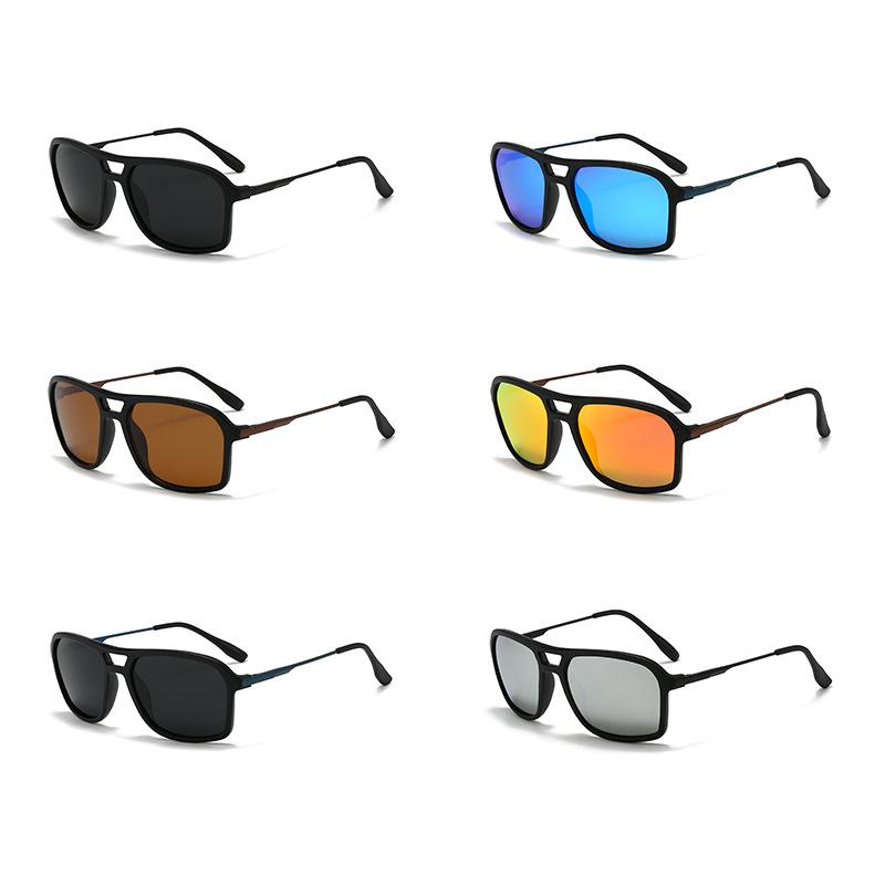 Polarized Sunglasses Vintage Uv400 Goggles Double Bridge Sunglasses Uv-Protective Vintage Sunglasses For Beach Activities