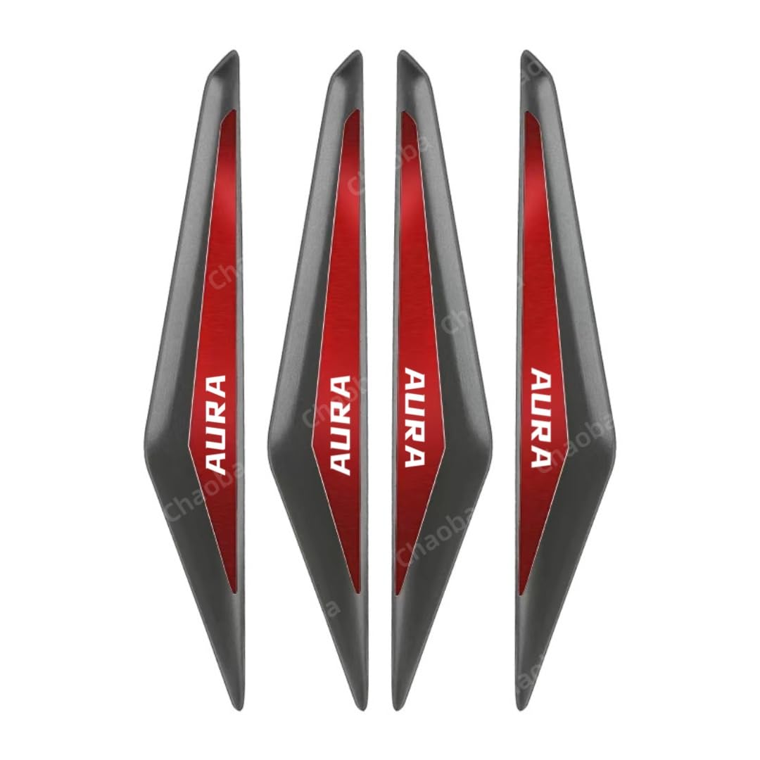 

AURA Car Door Guard, Set of 4, Rearview Mirror Guard, Side Door Bumper, Door AURA красный