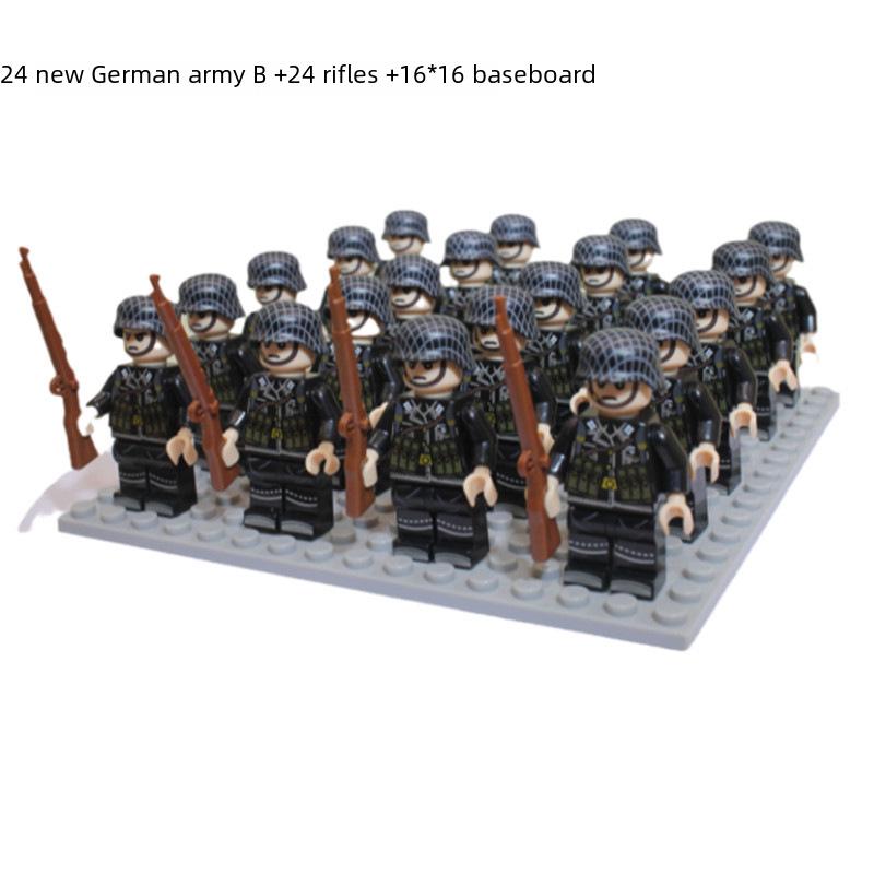 Eighth Route Army Minifigure Set: 24 Educational Assembly Building Blocks