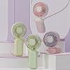 Ventilatore da collo a cartoni animati, Mini ventilatore portatile, Ricarica USB, Pieghevole portatile, Ventilatore silenzioso da dormitorio