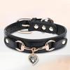 DC003 1Pc PU Leather Delicate Pet Dog Collar, High-Quality Leather Fabric And Alloy Fittings. Beautiful Gemstone Decoration. Sui