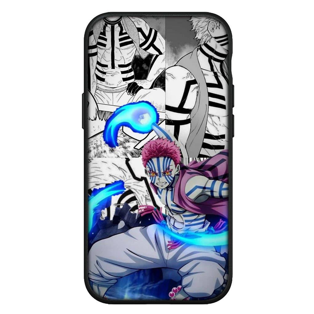 Kryt pro iPhone 17 16 15 Xiaomi Poco Redmi Note 14 13 12 Pro Max 9 16e Samsung Galaxy S25 S24 S23 OPPO Huawei Kreslený Demon Slayer Akaza Pouzdro na telefon