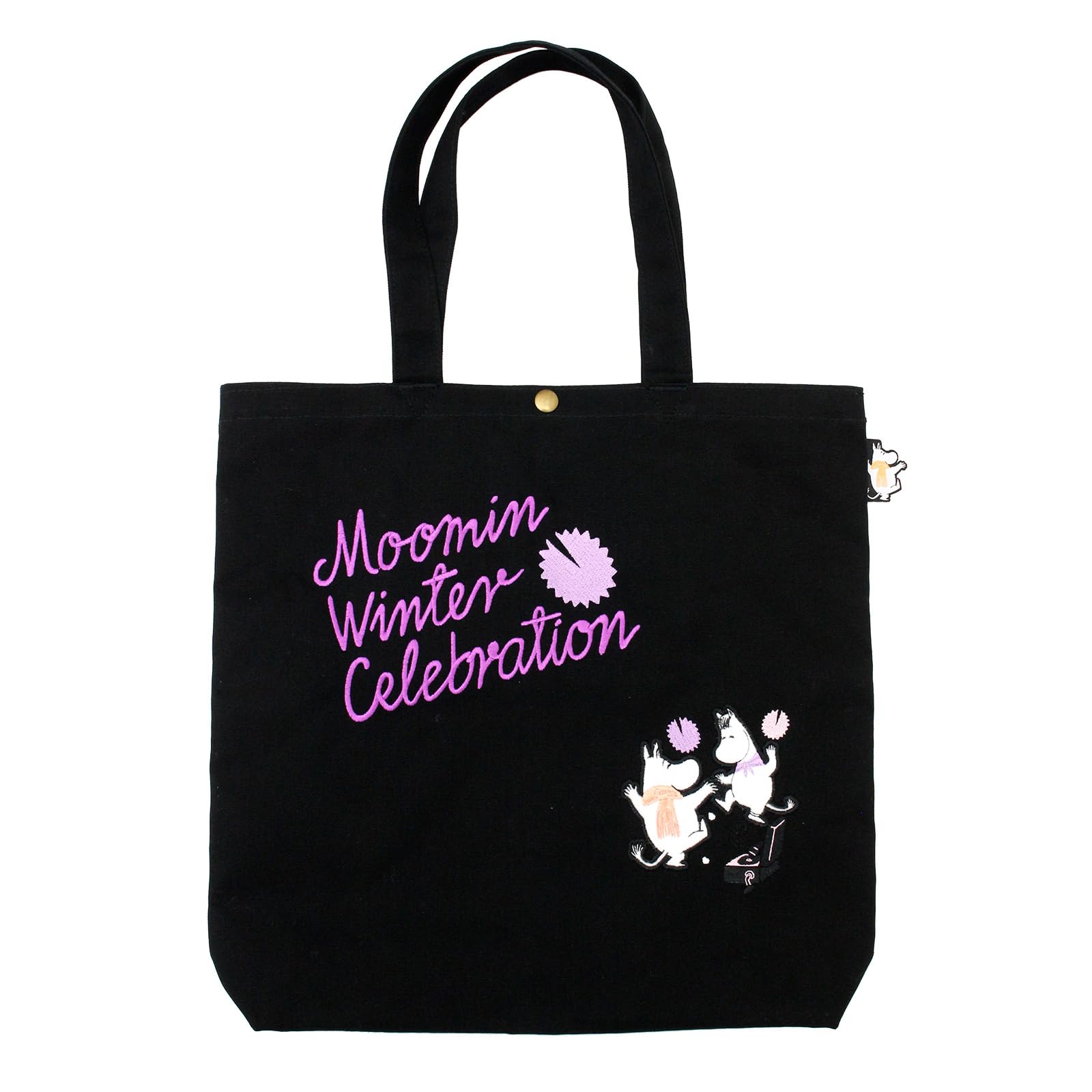 

Hapitas Moomin Tote Bag HAP 6009 with Back Pocket, MC25 Black Winter
