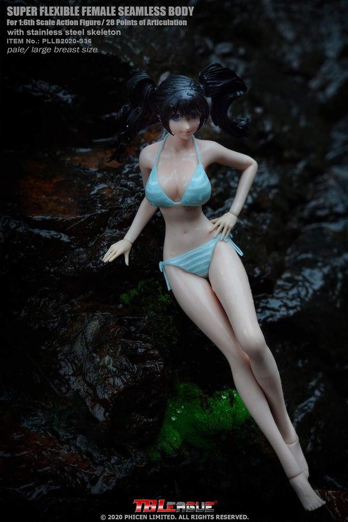 OBEST TBLeague Figure 2D Girl Body Super Flexible Seamless White Skin Head 1/6 PLLB2020-S36A (S36A Included)