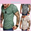 Comfortable Men's Short Sleeve V-neck Tee Versatile For Daily Wear
