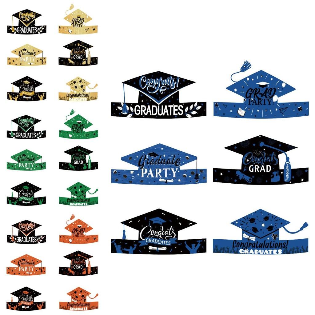 Graduation Party Paper Cap With Colorful Design For Photo Booths And Decorations