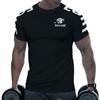 Anmur Short Sleeve Training Fitness Wear Men's T-Shirt, Moisture-Wicking, Quick-Drying, Stretch, Sportswear, (Black, XL)