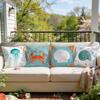 4Pcs Marine Life Cushion Covers Single-sided Printed 45CM Throw Pillow Case Cover Sofa Cushion Home Room Decor