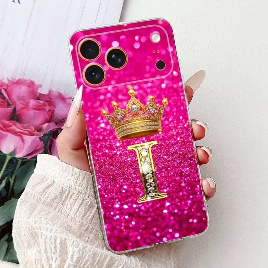 For Apple iPhone 17 Pro Max Case New Crown Letters Cover Soft Slim Phone Case For iPhone 17 Air iPhone17 Pro Max Back Cover Bags