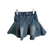 Children's Korean-Style Ruffle Denim Skirt - Girls' Summer Retro Fashion
