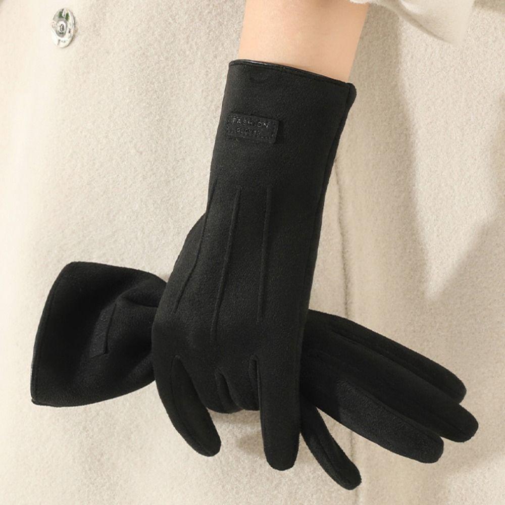 Soft Winter Cycling Gloves Thick Suede Gloves Gift Women Mittens  Girls
