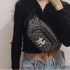 Korean MLB NY Embroidered Monogram Crossbody: Vintage Sporty Chest Bag/Fanny Pack