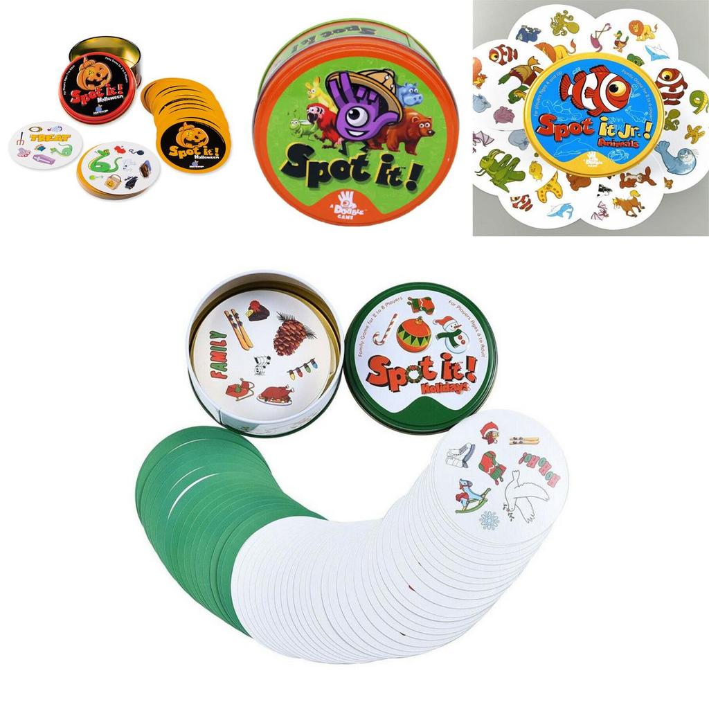 Karty do gry Dobble Spot It dla wciągającej zabawy rodzinnej i szybkich wyzwań wizualnych