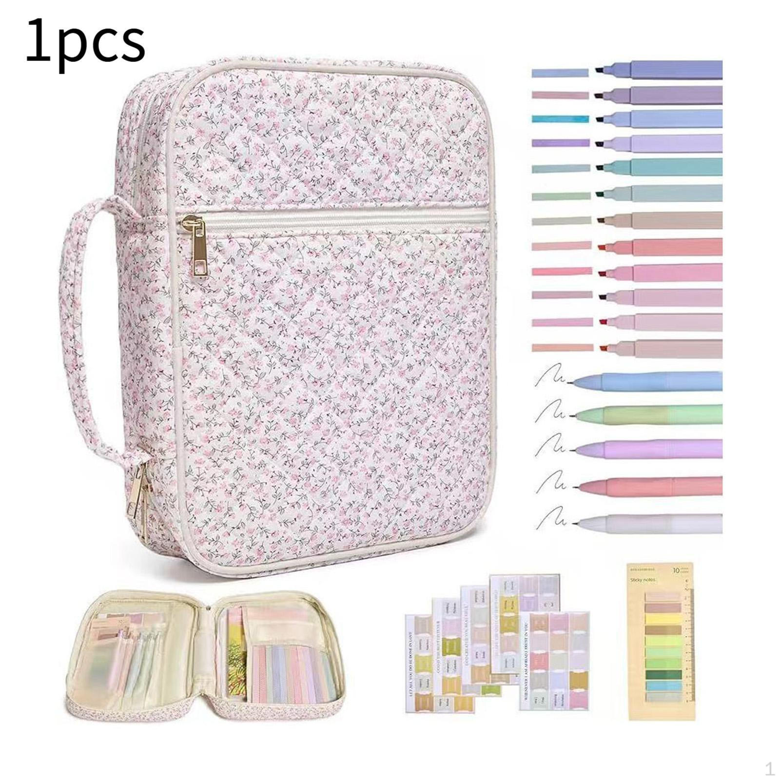 

Bible Case with Handle, Compact And Portable Floral Print Handbag, Ideal Gift for Women Pink Flower