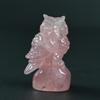 Rose Quartz Owl Sculpture 3cm x x 5cm 44g Natural Stone Power Stone Ornament Interior Decor Love Luck [Eigado] Size (width) 2.5cm (depth) (height)